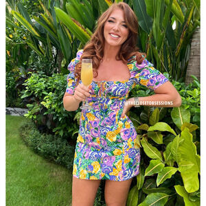 ZARA BLOGGER FAVE!!! Floral Printed Short Dress NWT